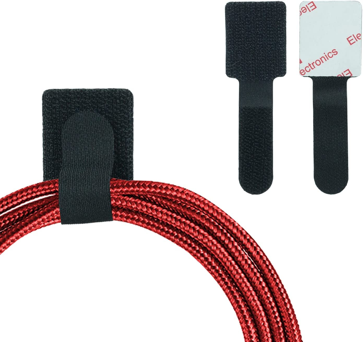 30 Pieces Hook and Loop Tape Wire Organizer, 3M Adhesive Cable Ties