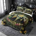 thumbnail image 3 of Erosebridal Witch Circle Bed Spread Queen 3pcs,Witchy Garden Queen Coverlet Set,Green,1 Quilt and 2 Pillowcases, 3 of 7