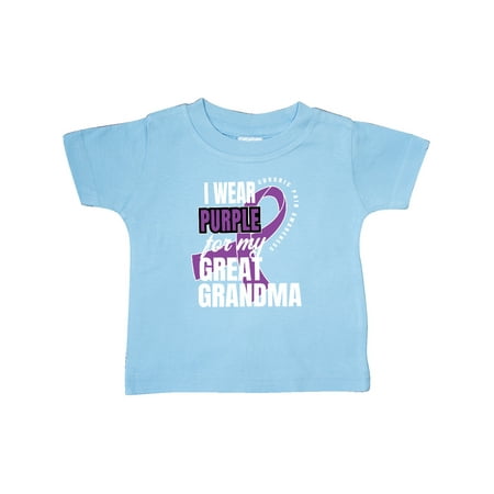 

Inktastic Chronic Pain I Wear Purple For My Great Grandma Gift Baby Boy or Baby Girl T-Shirt