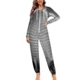 thumbnail image 4 of EPCOT Ball Black And White Unisex Adult Onesie Pajamas with Pockets for Women Men Hooded Loungewear, 4 of 8