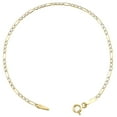 thumbnail image 3 of 10K Yellow Gold 2mm Diamond Cut Hollow Fiagro Link Bracelet / Anklet 9 Inches, 3 of 3