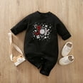 thumbnail image 2 of Weebloom Christmas Onesies Baby Boy Girl Print Long Sleeve Jumpsuit Bodysuit Pajamas 12-18 Months, 2 of 4