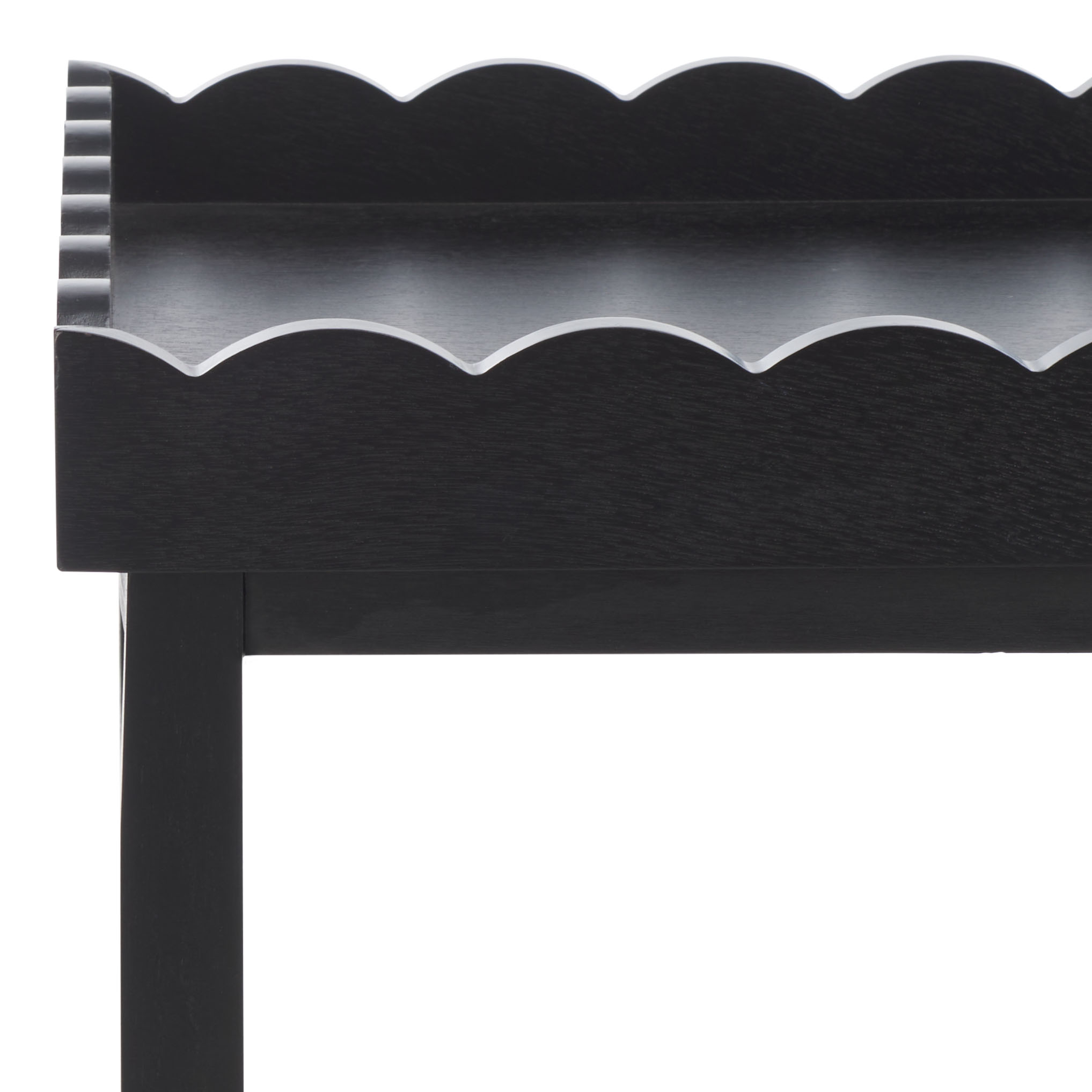 Safavieh Starlyn Traditional Wood End Table, Matte Black