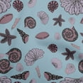 thumbnail image 1 of oneOone Cotton Poplin Twill Grayish Blue Fabric Sea Diy Clothing Quilting Fabric Print Fabric By Yard 56 Inch Wide, 1 of 4