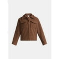 thumbnail image 5 of Time and Tru Women's Boucle Trucker Jacket, Midweight, Sizes XS-2X, 5 of 5