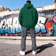 thumbnail image 6 of Chiccall Mens Sweatsuit 2 Piece Drawstring Kangaroo Pocket Hoodie Elastic Bottom Elastic Waist Cargo Sweatpant Outfits Fall Winter Warm Loose Fit Casual Athletic Sets, 6 of 6