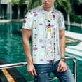 thumbnail image 6 of Lsque Poodle Dog Pattern Mens Polo Golf Shirts Funny Graphics Shorts Sleeve Button Shirts Baseball T-shirt-3X-Large, 6 of 7