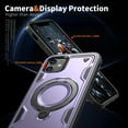 thumbnail image 3 of Rugged Phone Case for Apple iPhone 12 Pro / 12 6.1", Military Grade Shockproof iPhone 12 Pro / iPhone 12 Case with Ring Holder, Kickstand, TPU & PC Shell Compatible with MagSafe, Purple, 3 of 5