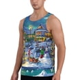 thumbnail image 2 of Haiem Christmas Tree Men Workout Tank Top Gym Bodybuilding Sleeveless Muscle T Shirts Athletic Tank Breathable Workout Shirt-4X-Large, 2 of 9