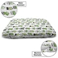 thumbnail image 3 of Cactus Pet Bed, Hand Drawn Foliage Pattern with Ornamental Pottery Design Sketch Style Art, Resistant Pad for Dogs and Cats Cushion with Removable Cover, 24" x 39", Green Black White, by Ambesonne, 3 of 4