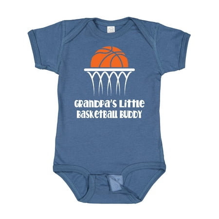

Inktastic Grandpas Little Basketball Buddy Boys Gift Baby Boy Bodysuit