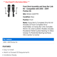 thumbnail image 2 of Front Strut Assembly and Sway Bar Link Kit - Compatible with 2005 - 2009 Pontiac G6 2006 2007 2008, 2 of 2