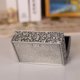 thumbnail image 4 of Una caja de almacenamiento de joyas con forma de cofre del tesoro clásico retro creativo (plateada, aproximadamente 8,2 x 6 x 4,2 cm), caja de exhibición de baratijas de joyería de collar de anillo an, 4 of 5