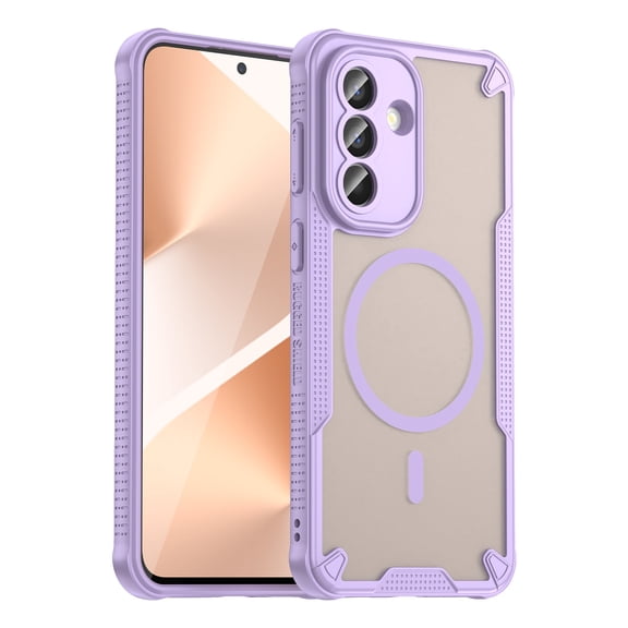 Dteck Magnetic Case for Samsung Galaxy A57 5G,Shockproof TPU PC Case Compatible with Mag Safe Matte Translucent Back Cover,Purple