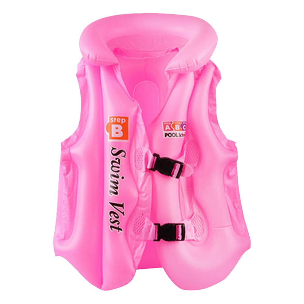 Inflatable Kids Float Jacket Swimming Vest Buoyancy w/Buckles Portable