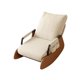 thumbnail image 3 of Mecedora de jardín, sofá perezoso, Base de madera moderna, cómodo sillón reclinable, sofá perezoso informal para oficina, dormitorio, hogar al aire blanco y cafe, 3 of 10