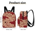 thumbnail image 2 of Red Gold Floral Ornate Design Small Backpack Cute Mini Backpacks For Woman Lightweight Daypacks, 2 of 8