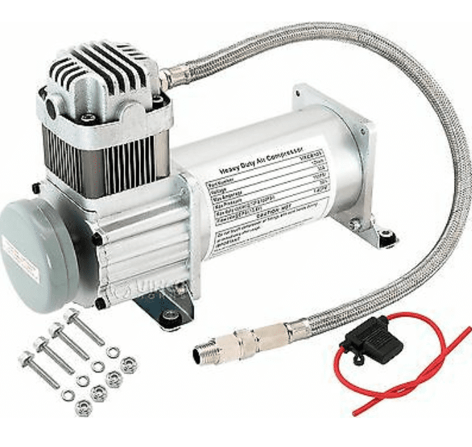 12V 150Psi Air Compressor 1/4" Hose Kit For Car Truck Train Horns