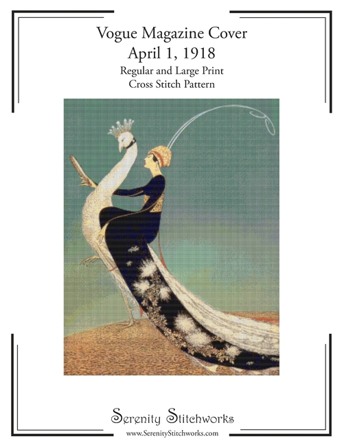 Vogue Magazine Cover April 1 1918 Cross Stitch Pattern Regular And Large Print Cross Stitch Chart Paperback Walmart Com Walmart Com