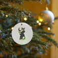 thumbnail image 7 of 3drose, Drawing of Fat Cat in a Tuxedo, Circle Porcelain Ornament, 7 of 7