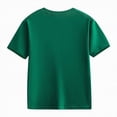 thumbnail image 5 of Ccpelsie Boys T-Shirts Cotton Tee Shirts Kids Loose Short Sleeve Summer Basic T Shirt Tops(Dark Green,10-12 Years), 5 of 8
