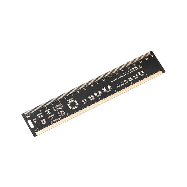 Xingzhi Waterproof PCB Ruler Clear Scale Reference Accessory Golden Plated Practical Measuring Rulers for Electronic Engineer Geek Maker Type 1