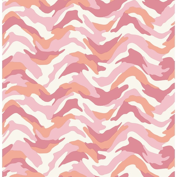 Brewster Stealth Pink Camo Wave Wallpaper