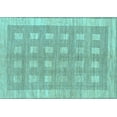 thumbnail image 1 of Ahgly Company Indoor Rectangle Checkered Light Blue Modern Area Rugs, 5' x 7', 1 of 4