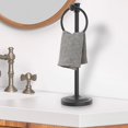 thumbnail image 5 of 17 Inch Stand Hand Towel Holder Towel Bar Towel Hanging Ring, Free Standing Floor Hand Towel Rack Storage for Bathroom Kitchen Vanity Countertops, Hardware Accessories(Matte Black), 5 of 14
