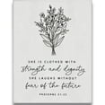 thumbnail image 2 of TUWN Proverbs 31 25 She Is Clothed with Strength Framed Canvas Wall Art 11x14, Christian Canvas Wall Art, Bible Wall Art, Scripture Wall Art, Christian Decorations for Home Office School, 2 of 6