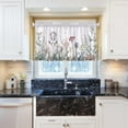 thumbnail image 6 of GZHJMY 36 Inch Length Kitchen Curtains Watercolor Wildflowers 2 Panels Half Window Sheer Curtains Rod Pocket Farmhouse Short Drapes for Bathroom Cafe Basement Home Decor, 6 of 7