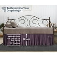 thumbnail image 5 of SGI Bedding Day Bed Skirt | Twin 18" Inch Drop, Ruffled Microfiber Bed Skirt | Fade Resistant, Wrinkle Free, Anti-static, Decorative, Extra Storage Space, Clutter-Free | Plum, 5 of 8