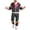 Green@GC@, variant on CONZONE Carnival Women's 70S 80S Disco Dress Up Patchwork Leopard Jacket Pants Sweatsuit Party Stage Performance Clothes Set