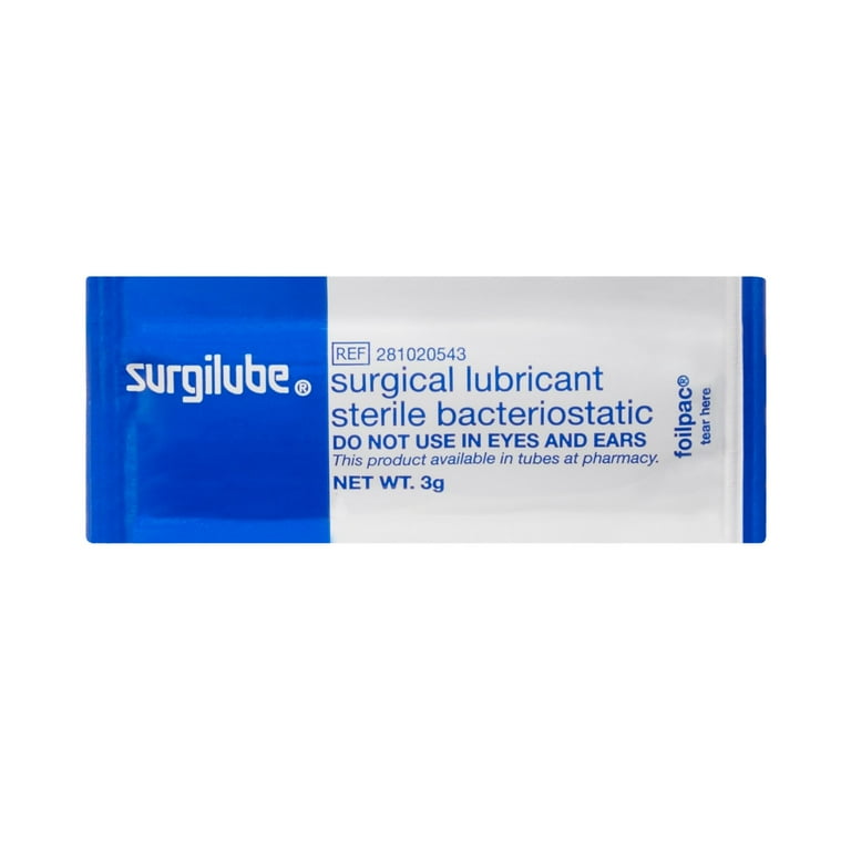 Surgilube Lubricating Jelly 3 g Individual Packet Sterile, Box of 144  HSA/FSA Eligible