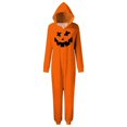 thumbnail image 1 of MKLEKYY Halloween Pajamas Parent Child Printed Hooded Zipper Home Jumpsuit 's Style 10232, 1 of 1
