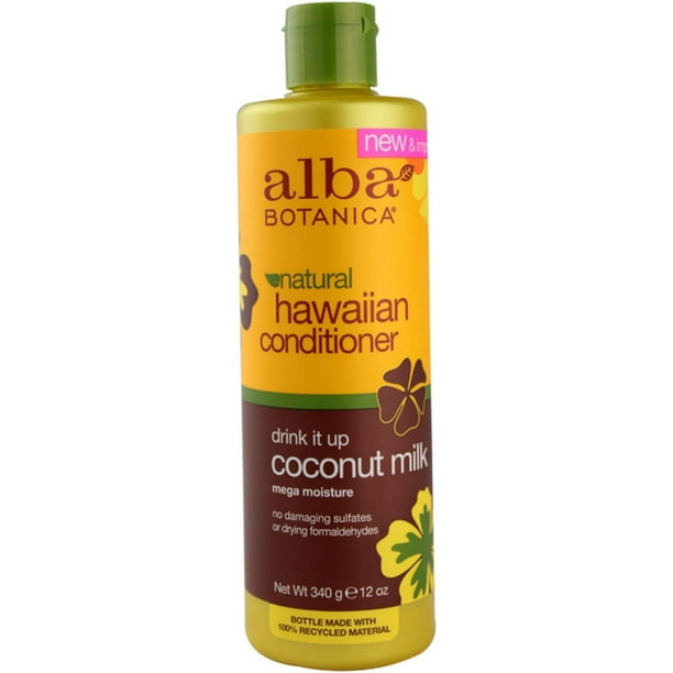 Alba Botanica Natural Hawaiian Conditioner Coconut Milk, 12 oz (Pack of