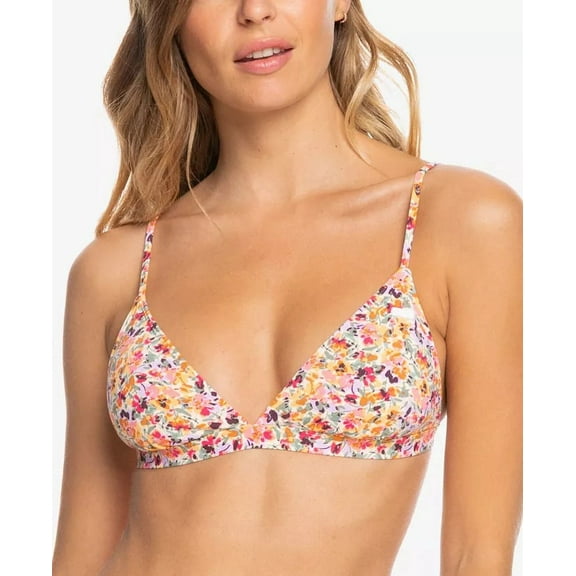 Roxy Juniors Bikini Top Triangle Swimsuit Adjustable Straps Floral S Xl New