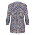 thumbnail image 3 of Yourumao Women's Plus Size 3/4 Sleeve Tops V Neck Tunic Shirts Comfy Graphic Tees Loose Fit Blouses for Spring Outdoor, 3 of 4