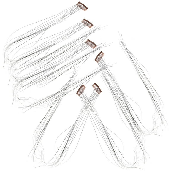 Tineasur  Fairy Hair Tinsel Kit for Women 6Pack Black PET Extensions