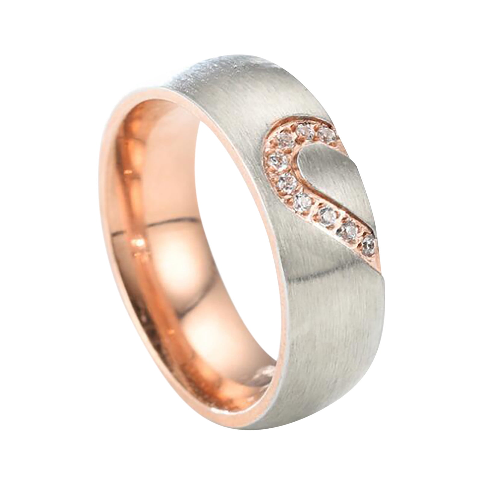 Menstruatie Gevestigde theorie Vervallen chaolei Ring For Women Size 7 Steel Rings Couple Steel European American  Diamond And Jewelry Couples Titanium Heart-Shaped Stainless Peach Size513  Ring Half Rings Gifts for Women Men - Walmart.com