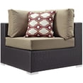 thumbnail image 2 of Modway Convene 8-Piece Outdoor Patio Sectional Set in Espresso/Mocha, 2 of 6