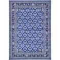 thumbnail image 1 of Unique Loom La Jolla Patchwork Border Area Rug 7' x 10' Rectangle Blue/Ivory, 1 of 1