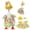 B, variant on Back to School Porch Goose Outfits 4 Pcs/Set Yard Goose Statue Clothes for 23" Statue Patio Lawn Garden Decoration Clearance