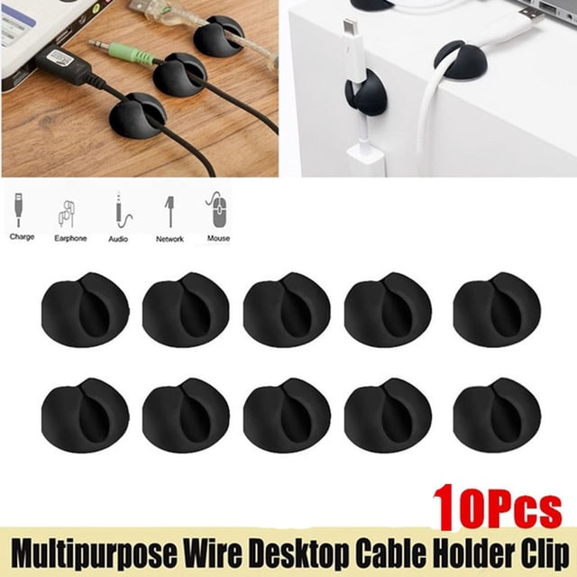 Desktop Cable Holder, 30-Piece Set, Multi-Angle Adjustment + Stackable Design, Modern Minimalist, For Home Office/Travel, Wall-Mounted/Wire Organizing, Cord Management Solution, Office Decor, Tech