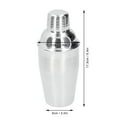thumbnail image 4 of Wine Shaker, Cocktail Shaker, 6.9inch Three-Stage Split Silver Milk Tea Cocktail For Bartender Bar, 4 of 8
