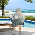 thumbnail image 3 of Yayeee Kids Hooded Towels Toddler Soft Absorbent Beach Bathing Wrap 50" x 23.5", Watercolor Mountatin, 3 of 5