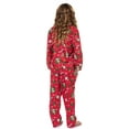 thumbnail image 6 of Elf Pajamas Kids I Know Him Coat Front 2-Piece Flannel Lounge Sleep Set, 6 of 7