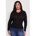 thumbnail image 2 of Womens Plus Size Long Sleeve V Neck Tee, 2 of 5