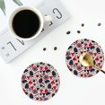 thumbnail image 4 of Yiaed Barbeque1 Print Leather Coasters for Drinks - Cup Coasters Coffee Table Kitchen Table Bar, Home & Office Gifts Handmade Drink Coasters-Round Shape, 4 of 6