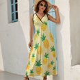 thumbnail image 2 of Lunarable Pineapple Art Sleeveless Dress Women's Summer Suit Dresses for Women 2025 Luxury Party Dress, 2 of 7